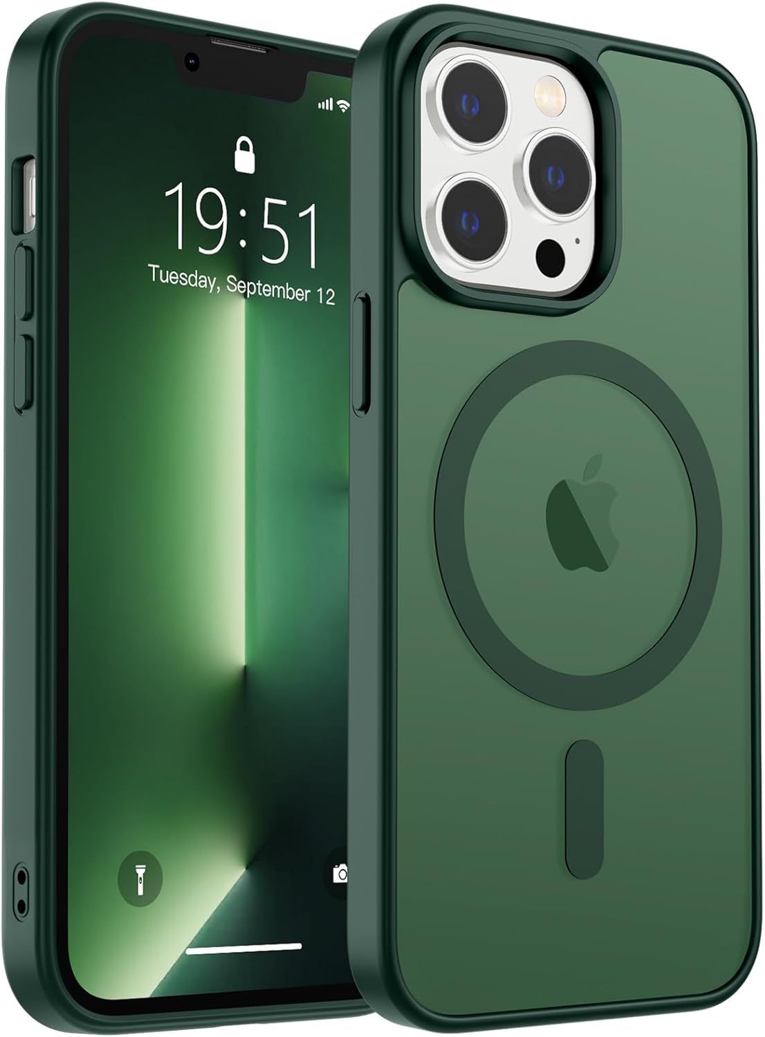 MagSafe Compatible iPhone 14 15 Case Matte Shockproof Anti Scratch Black