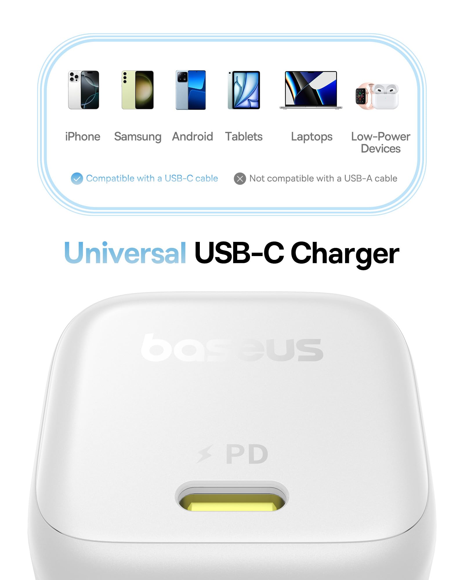 Baseus 45W USB C Fast Charger Block 2 Pack