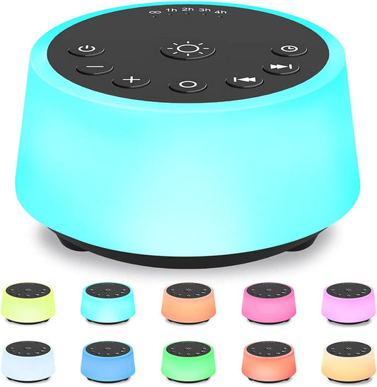 Color Noise Sound Machine With 10 Color Night Light