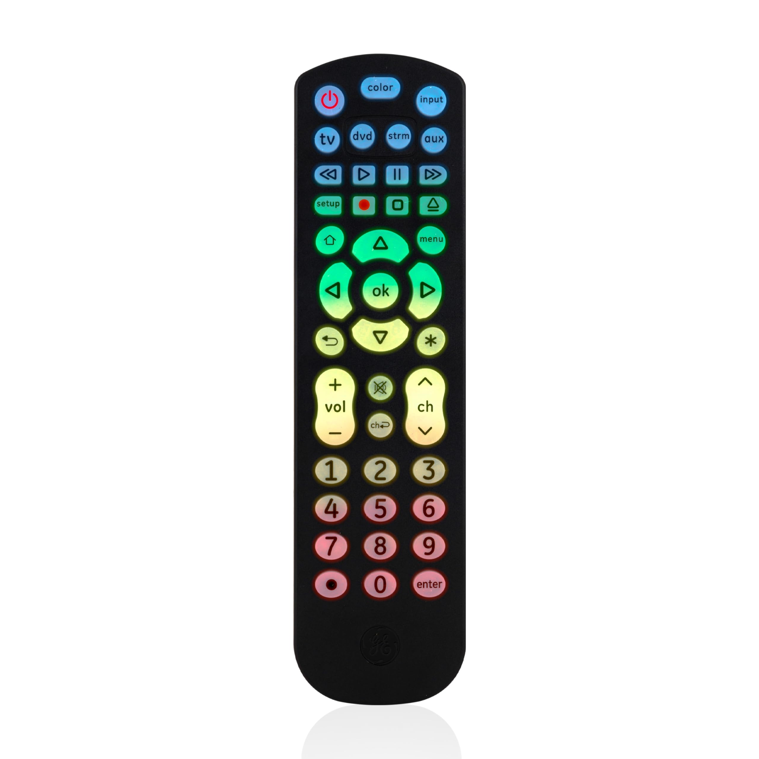 Universal Remote Control for 4 Devices in Black