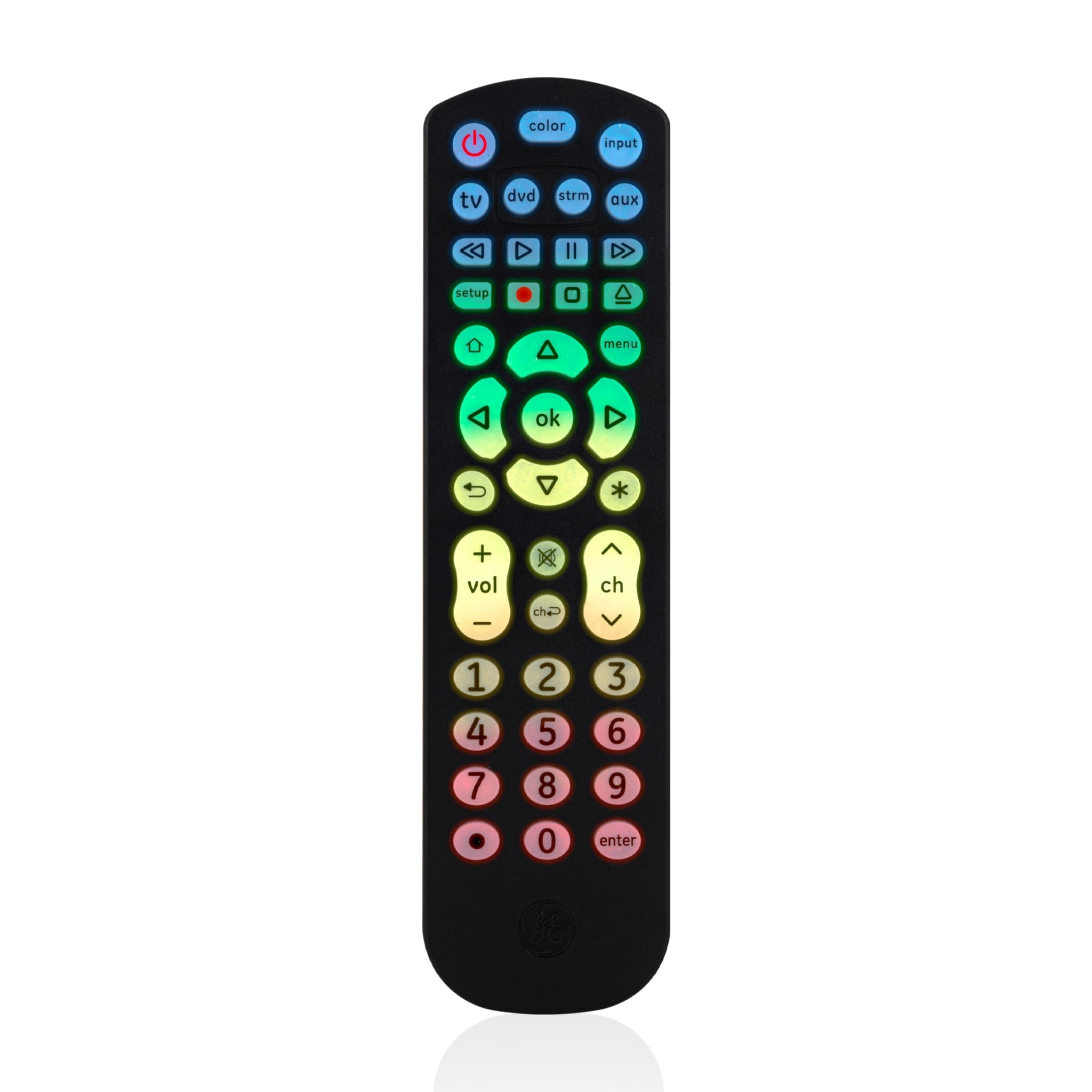 Universal Remote Control for 4 Devices in Black