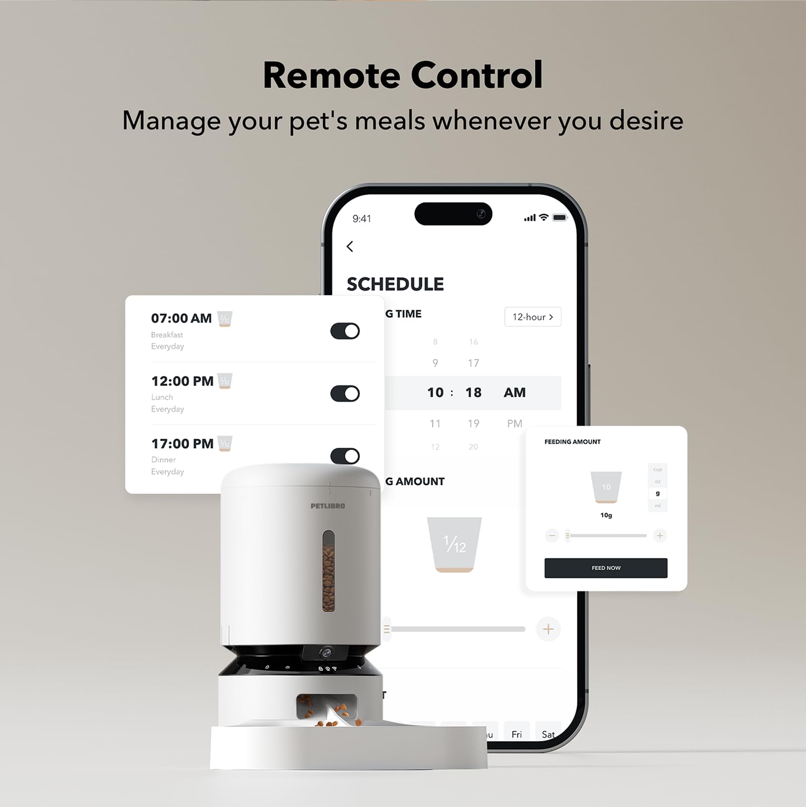 Petlibro Automatic Cat Food Dispenser for Two Pets