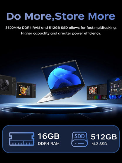 Kaigerr Laptop N97 Processor 3.6GHz 16GB RAM 512GB SSD