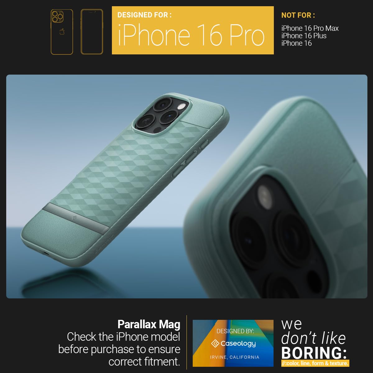 Caseology Parallax Mag iPhone 16 Pro Case with Ergonomic Design
