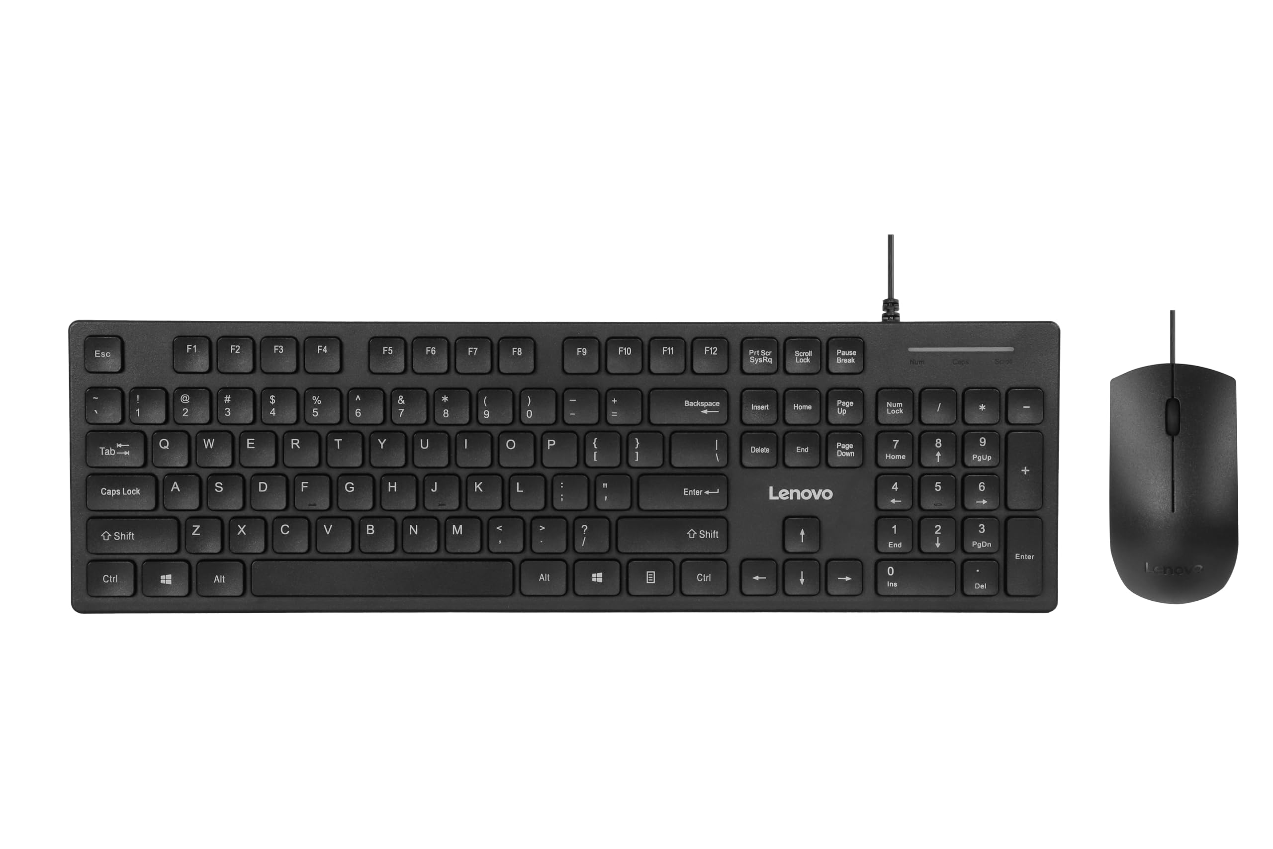 Lenovo 300 USB Keyboard Ergonomic Design for Comfortable Typing