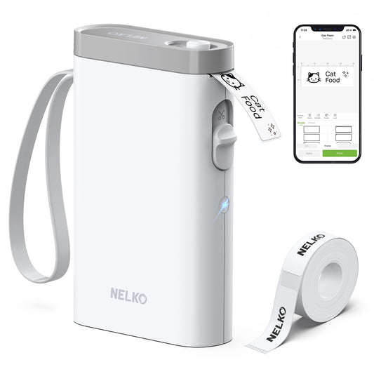 Nelko P21 Bluetooth Label Maker With Tape Wireless Printer