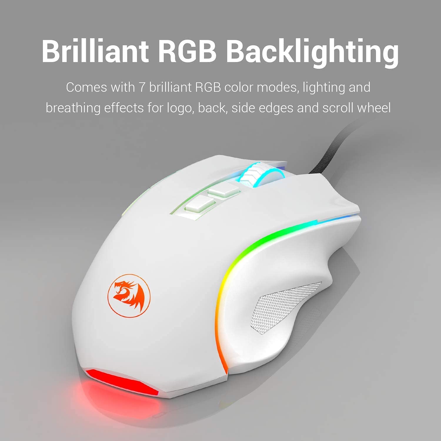 Redragon M602 Ergonomic RGB Gaming Mouse with Adjustable DPI
