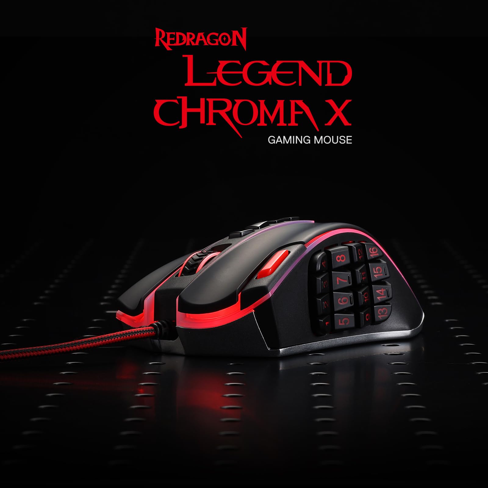 Redragon M908 RGB Gaming Mouse with 12 Programmable Buttons