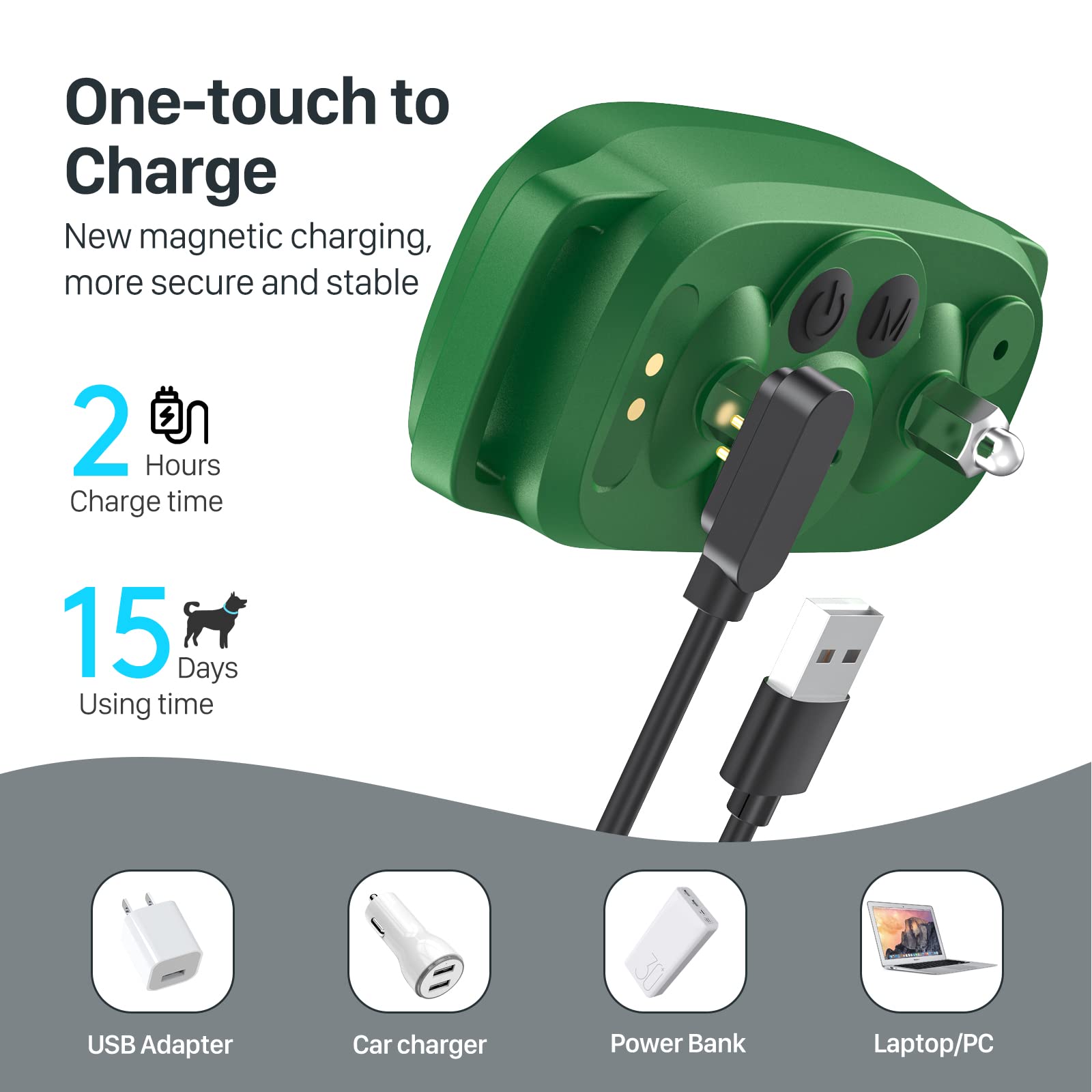Rechargeable Dog Bark Collar with Adjustable Sensitivity Levels
