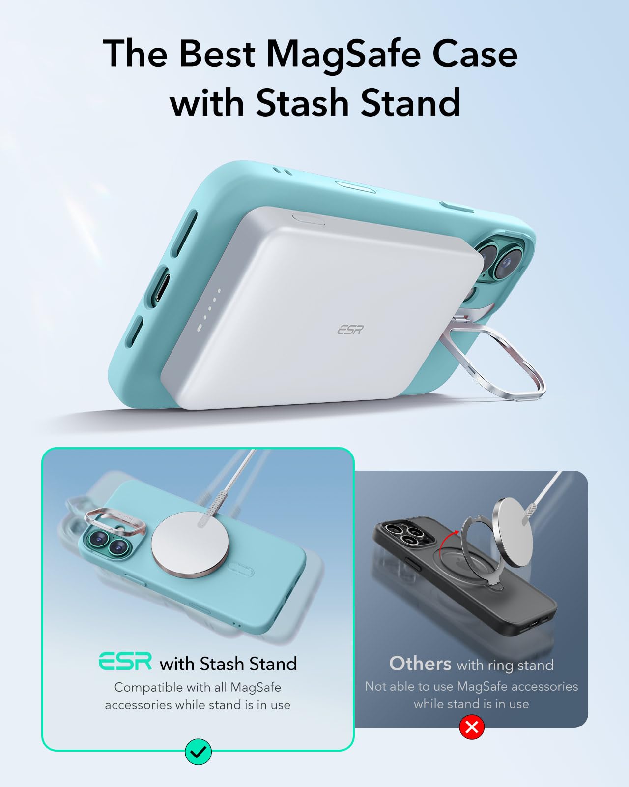 Military-Grade iPhone 16 Pro Max Case with Built-in Stand