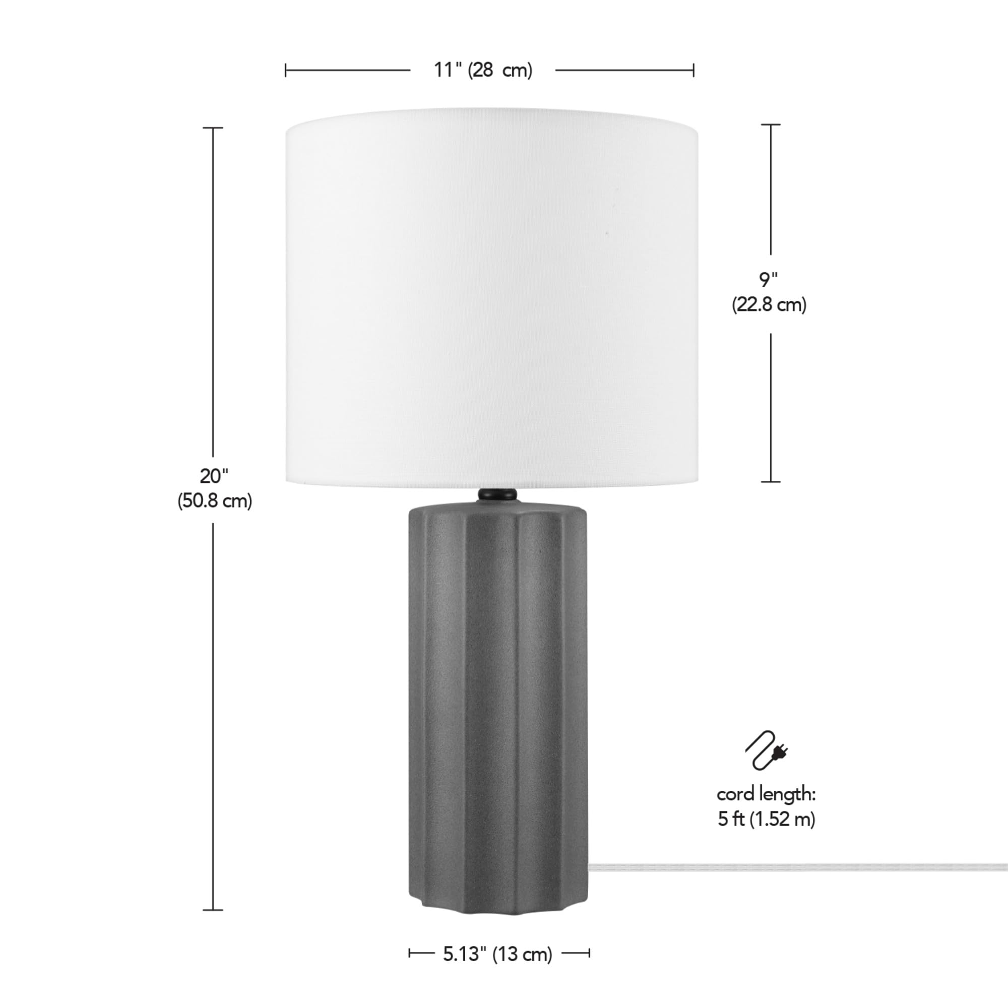 Maya 21 Inch Clear Glass Fillable Table Lamp