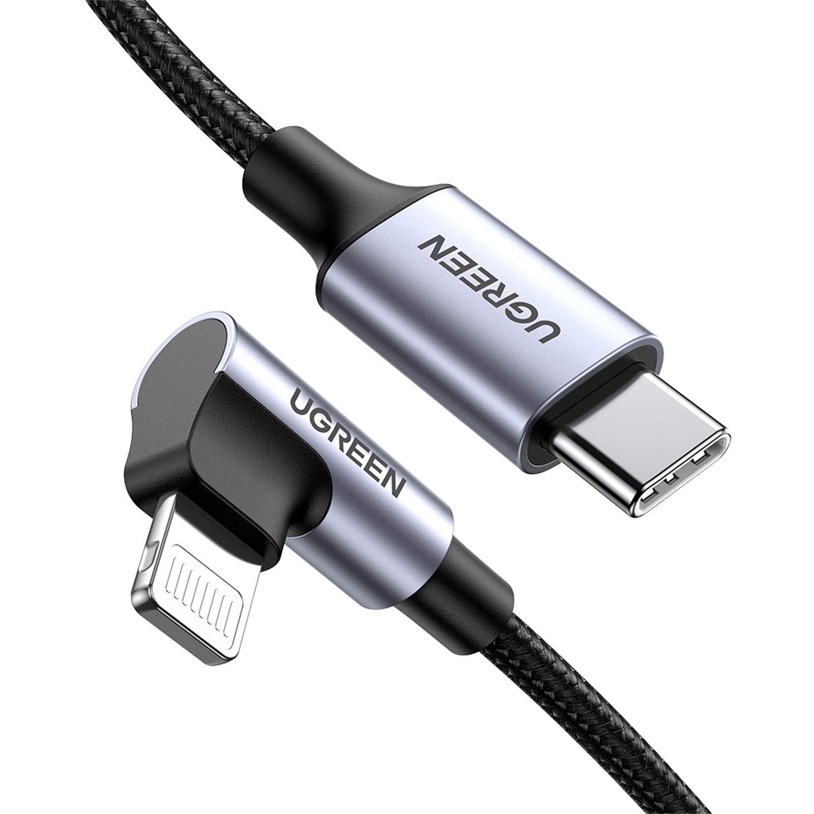 UGREEN MFi Certified 90 Degree Lightning Cable 6FT