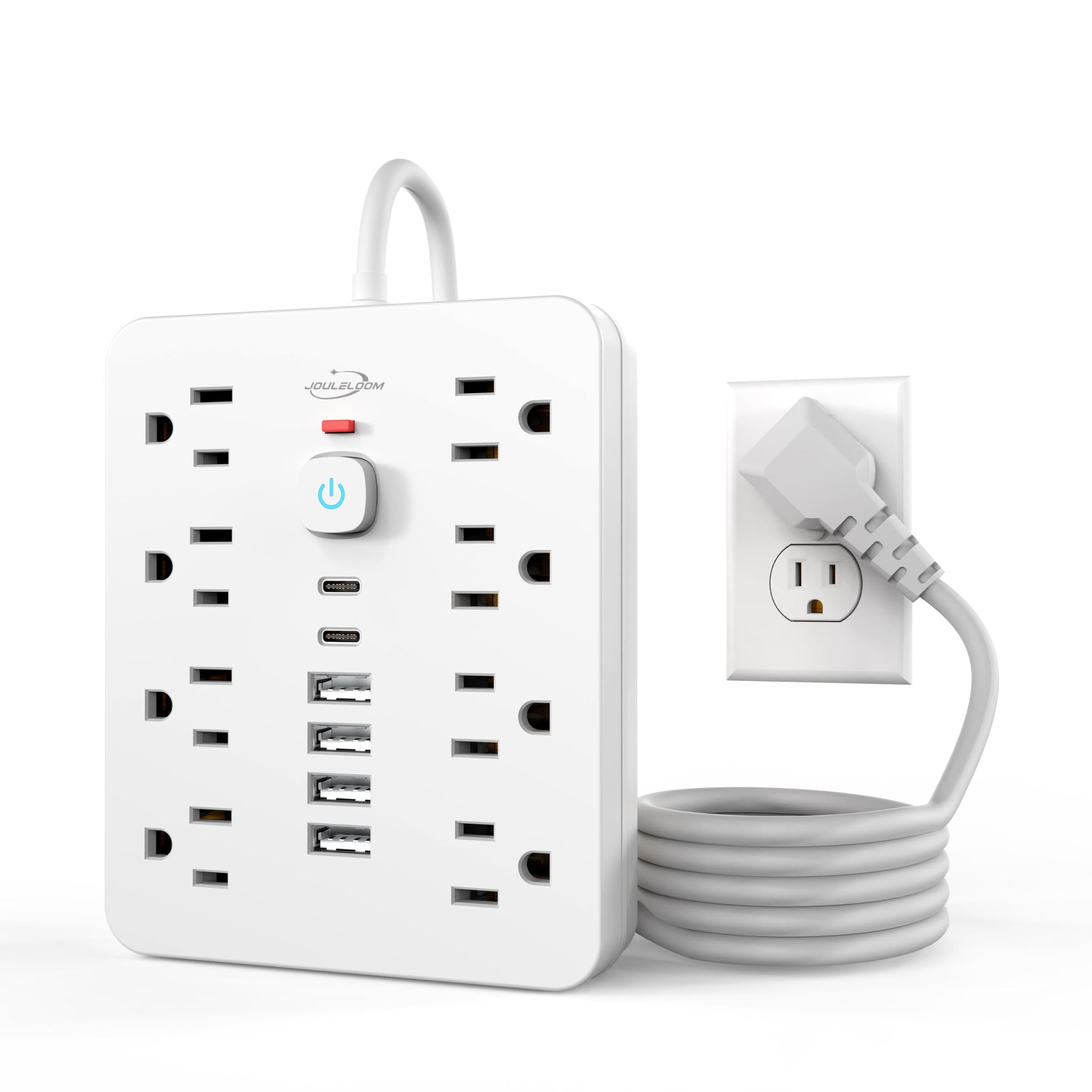 Power Strip Surge Protector With USB Ports Wall Mount