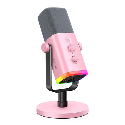 FIFINE USB XLR Dynamic Microphone AM8 Mute Button RGB Light
