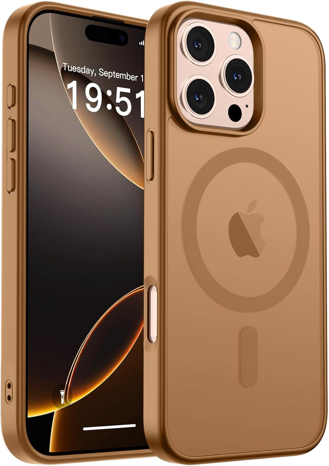 MagSafe Compatible iPhone 14 15 Case Matte Shockproof Anti Scratch Black