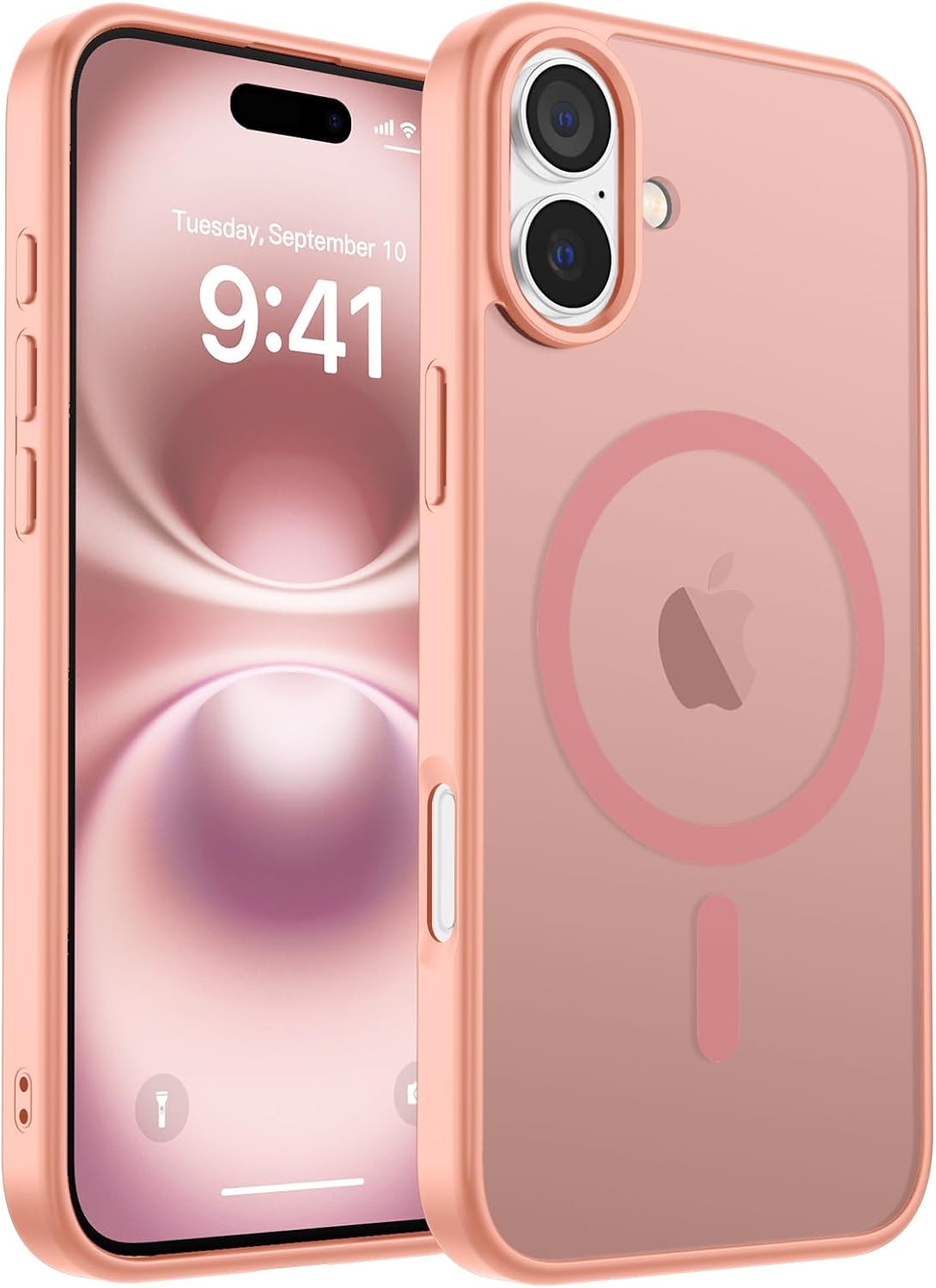 MagSafe Compatible iPhone 14 15 Case Matte Shockproof Anti Scratch Black