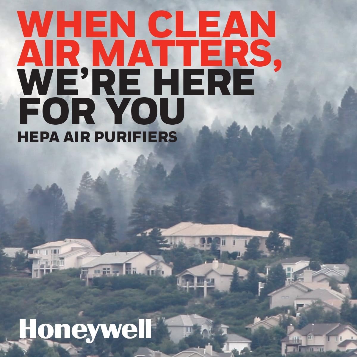 Honeywell HEPA Air Purifier for Large Rooms Reduces Allergens