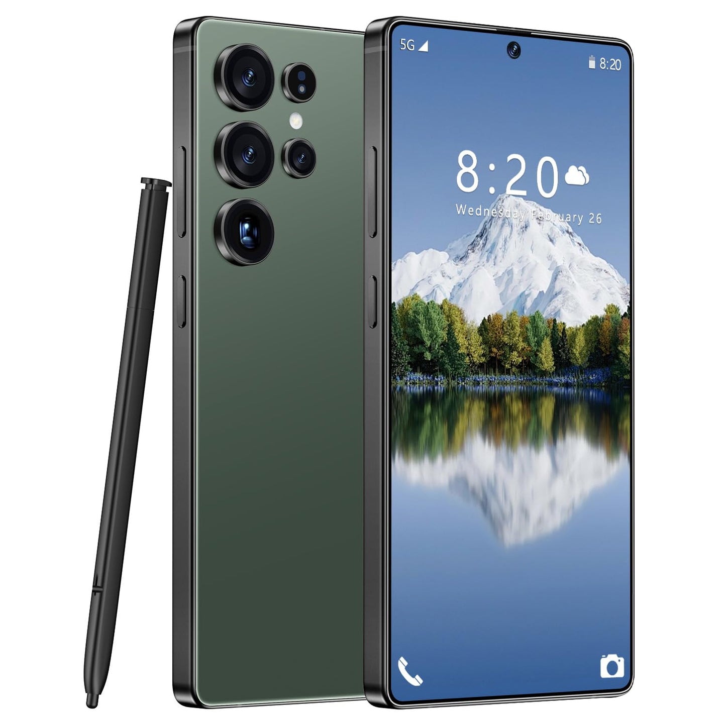 MMY I25 Ultra Unlocked Phone Built In Pen 6.99in 16GB 512GB Android 14 5G Green