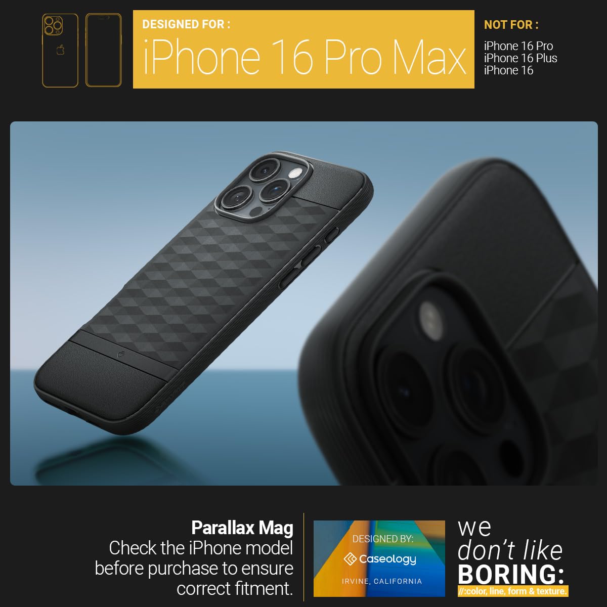 Caseology Parallax Mag iPhone 16 Pro Case with Ergonomic Design