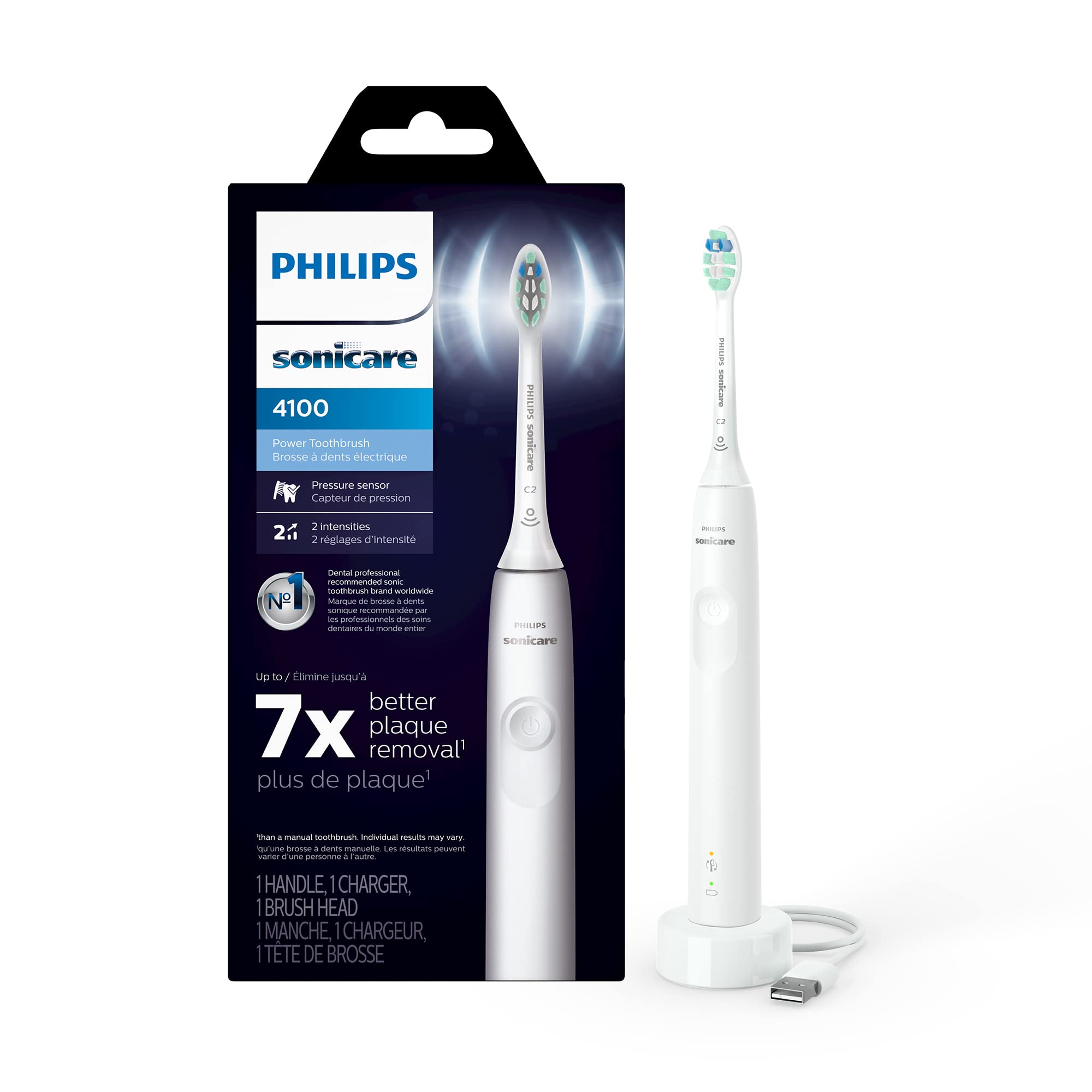 Philips Sonicare 4100 Electric Toothbrush for Superior Plaque Removal