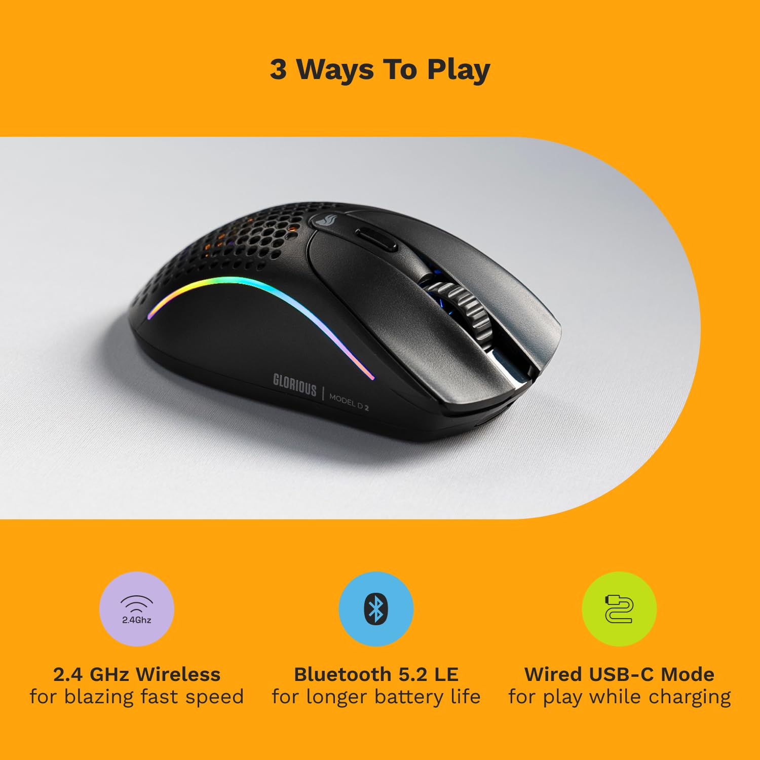 Glorious Model D Wireless Gaming Mouse Superlight Performance