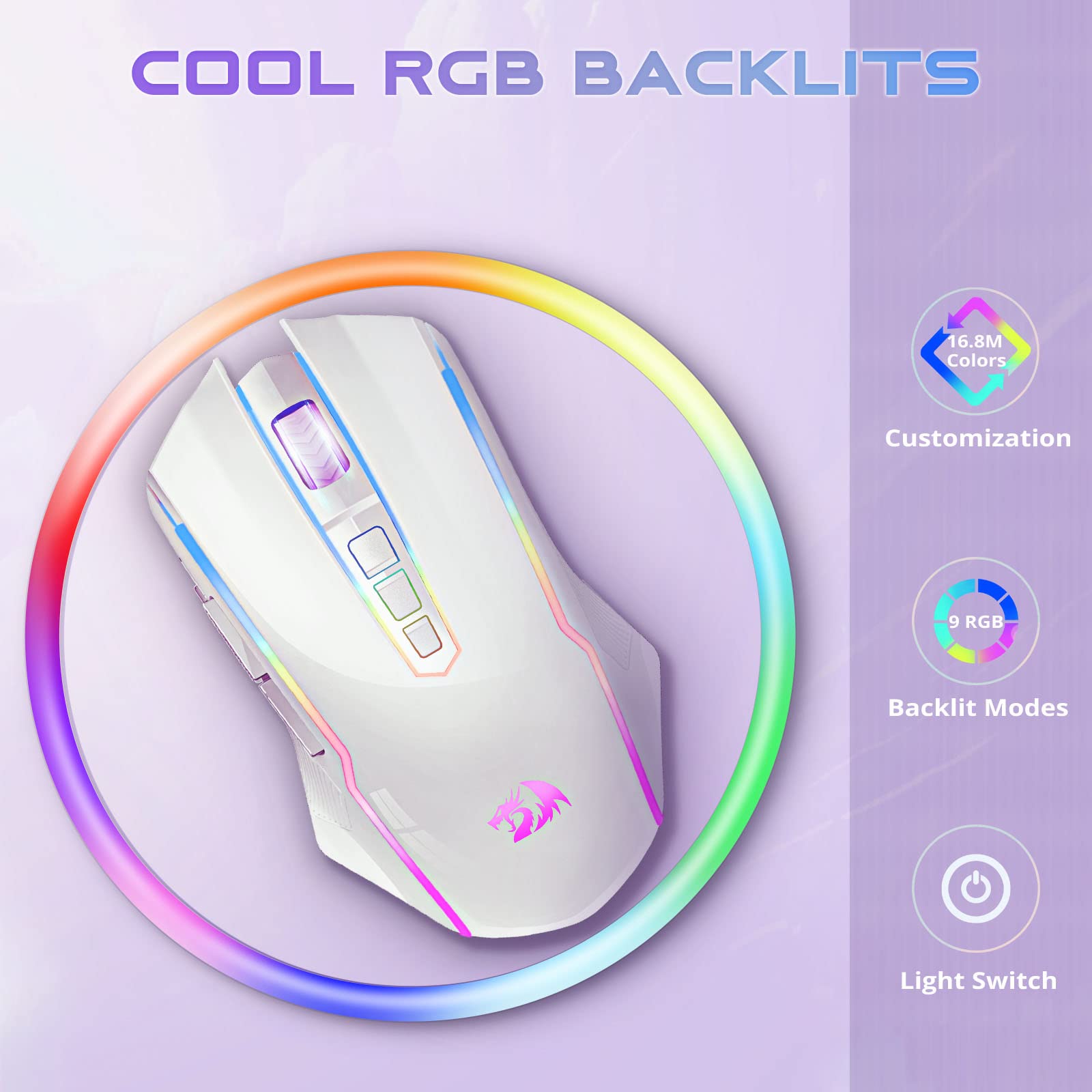 Redragon Wireless Gaming Mouse with 8000 DPI Performance