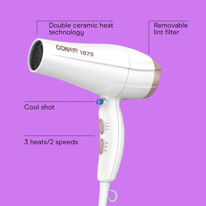Conair Double Ceramic Hair Dryer for Sleek Styling