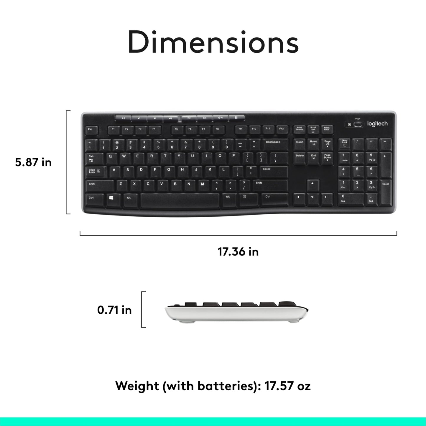 Logitech MK270 Wireless Keyboard and Mouse Combo for Easy Computing