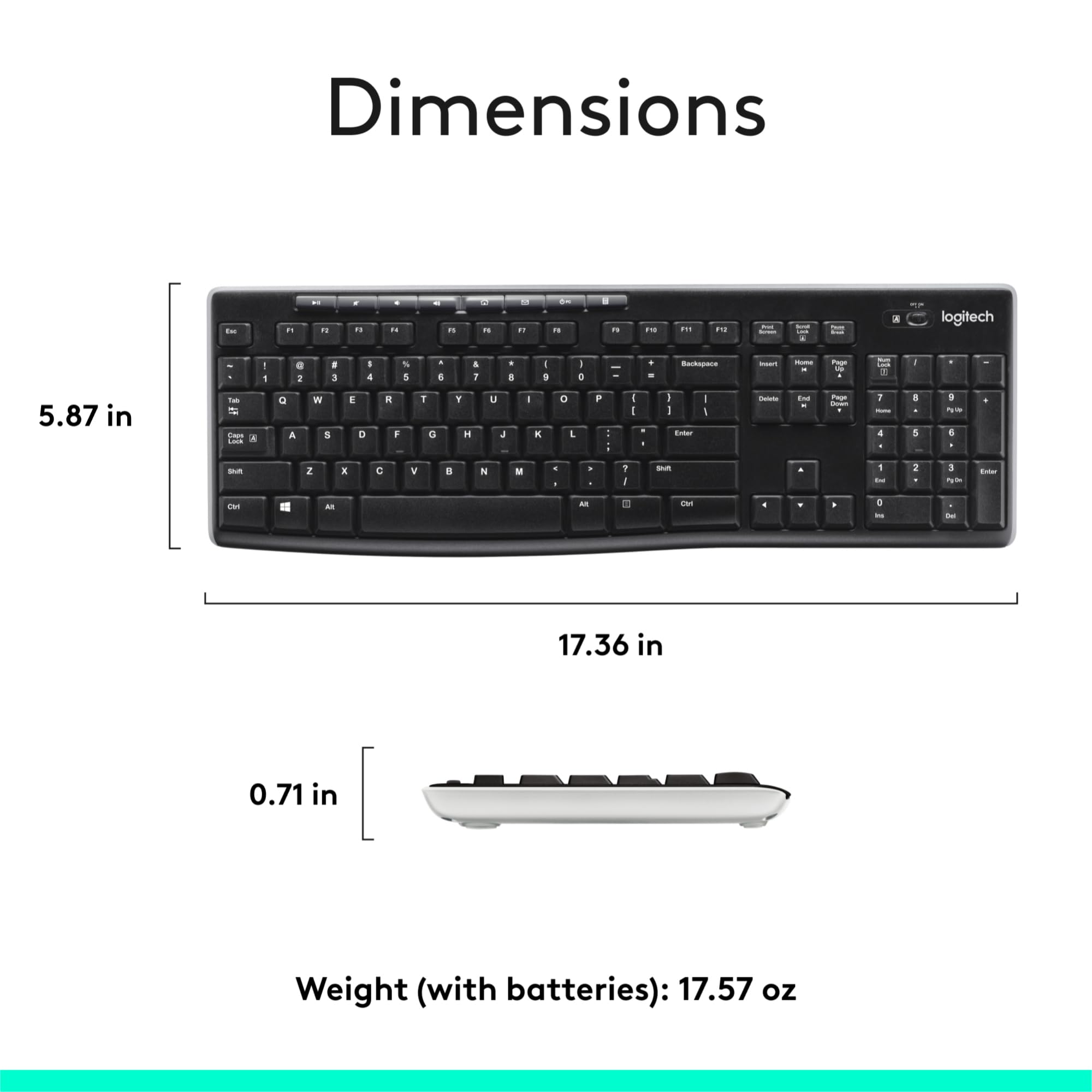 Logitech MK270 Wireless Keyboard and Mouse Combo for Easy Computing