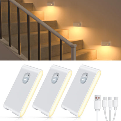 WILLED Motion Sensor Night Light Rechargeable Stair Lights