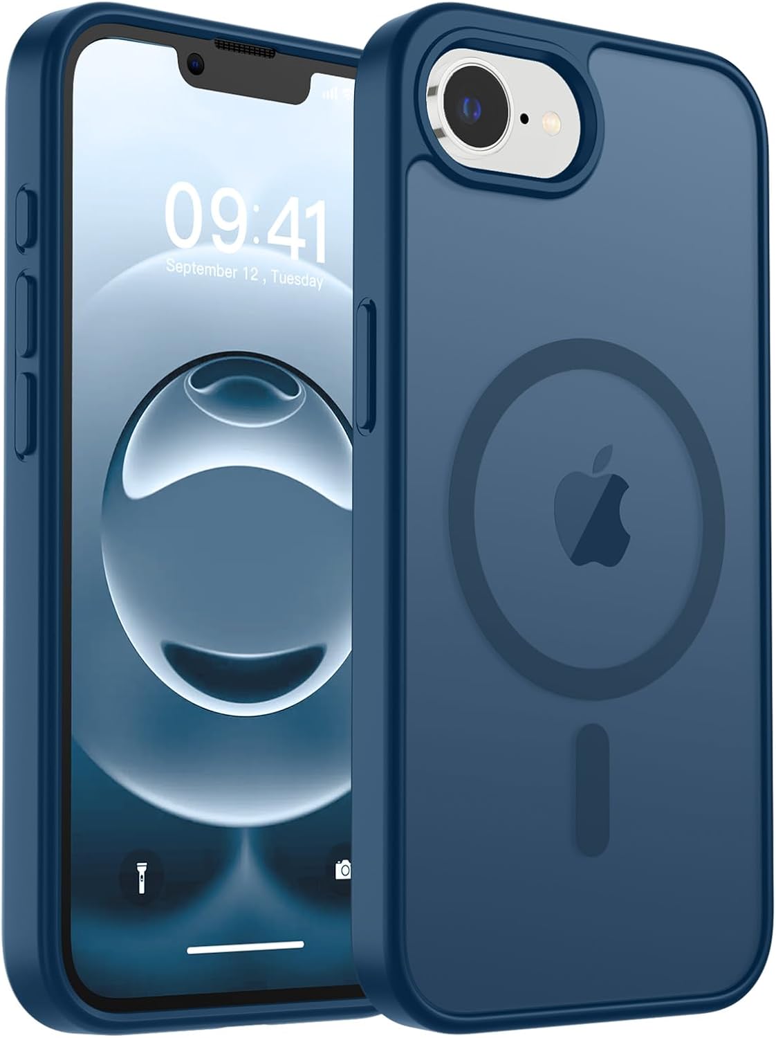 MagSafe Compatible iPhone 14 15 Case Matte Shockproof Anti Scratch Black