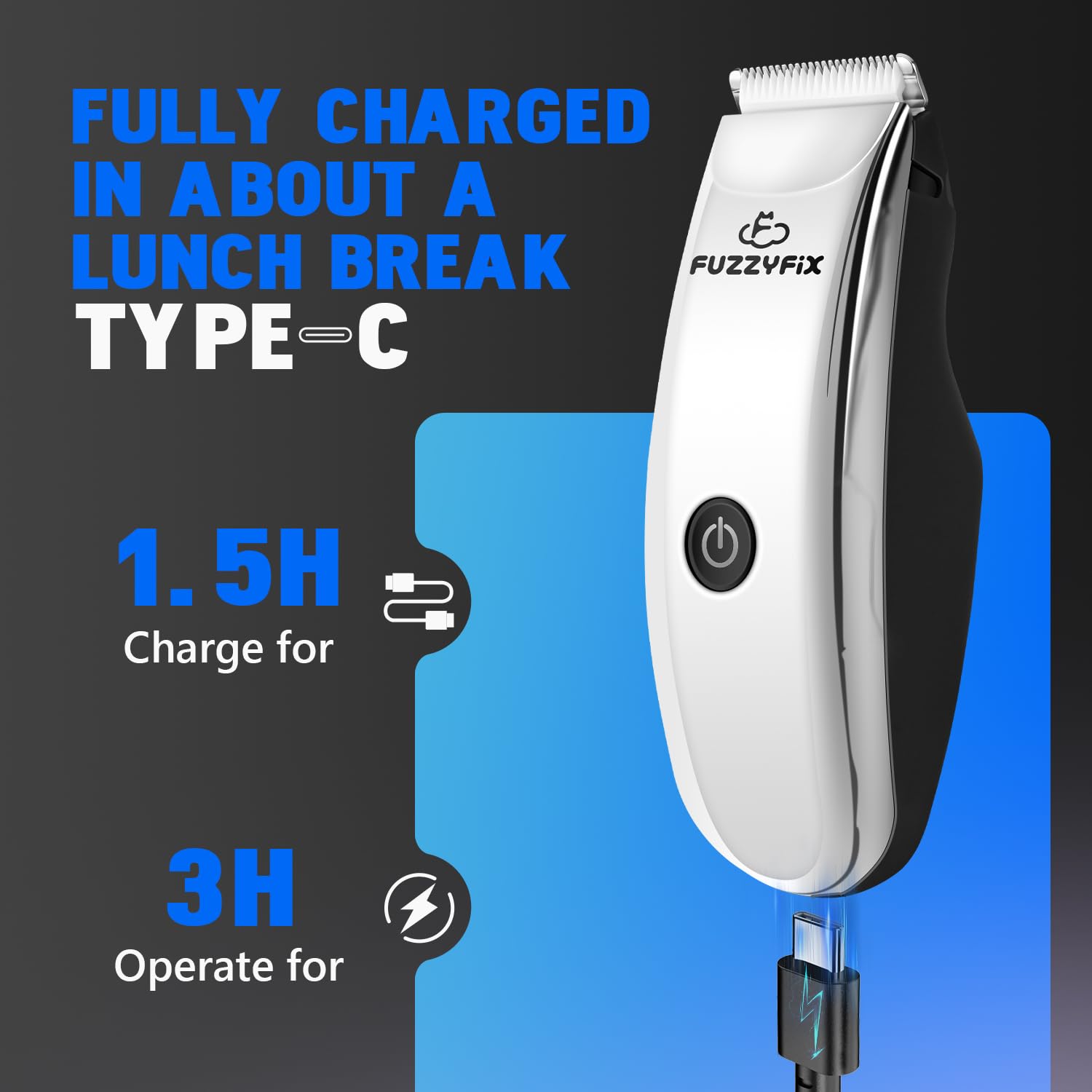 Portable Low Noise Pet Grooming Clippers for Matted Hair