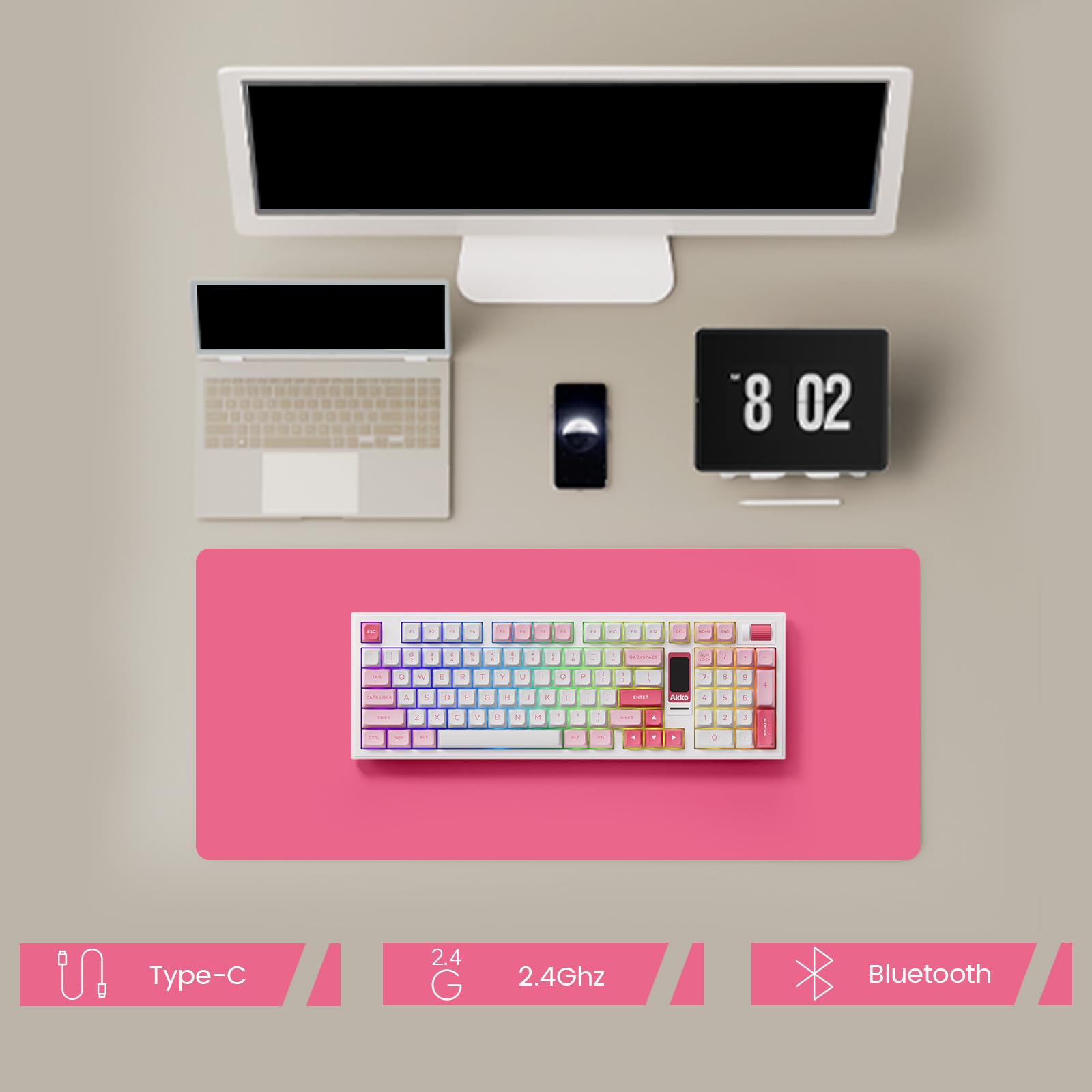 Akko 5098B Wireless Gaming Keyboard with RGB Features