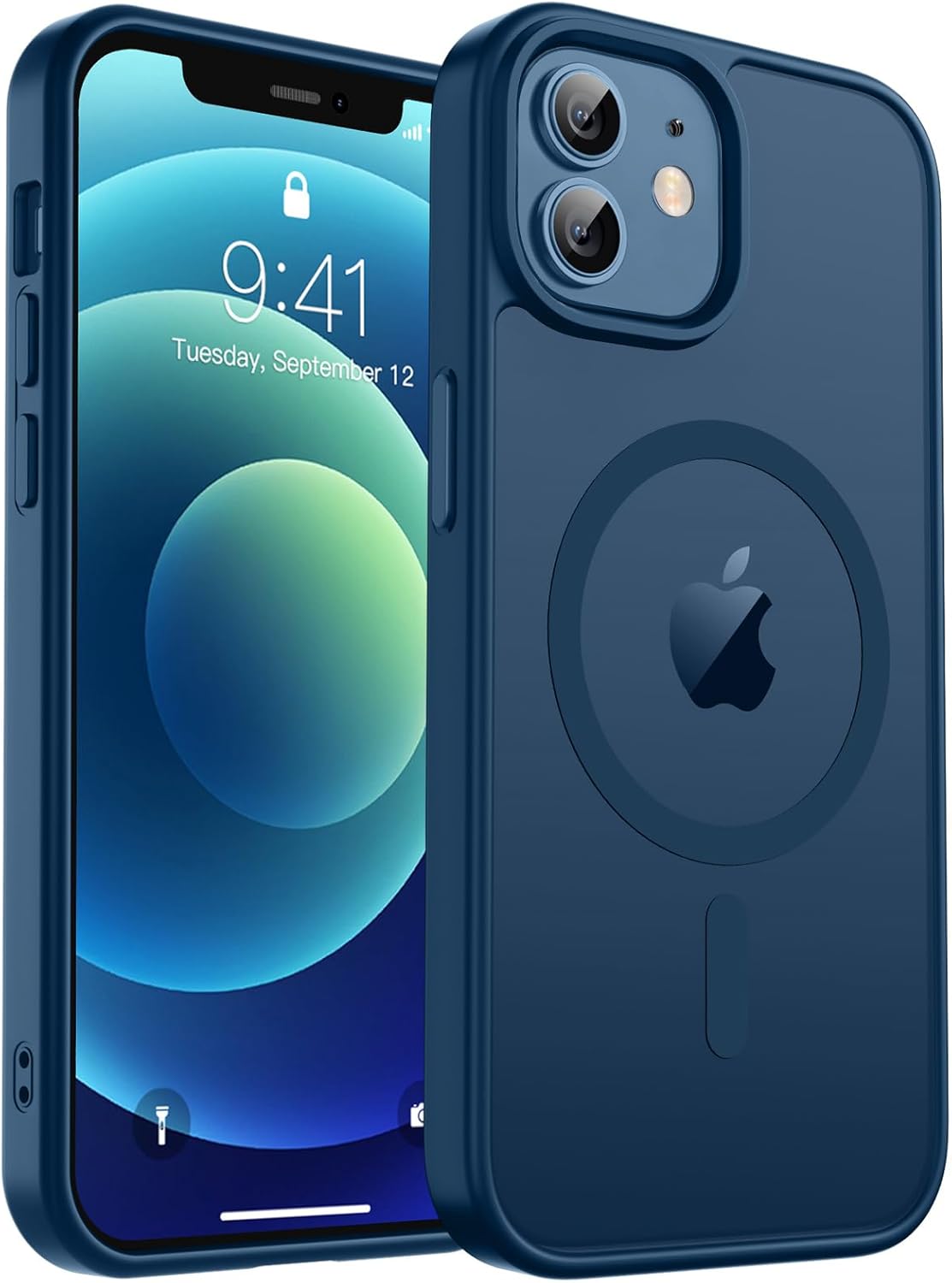 MagSafe Compatible iPhone 14 15 Case Matte Shockproof Anti Scratch Black