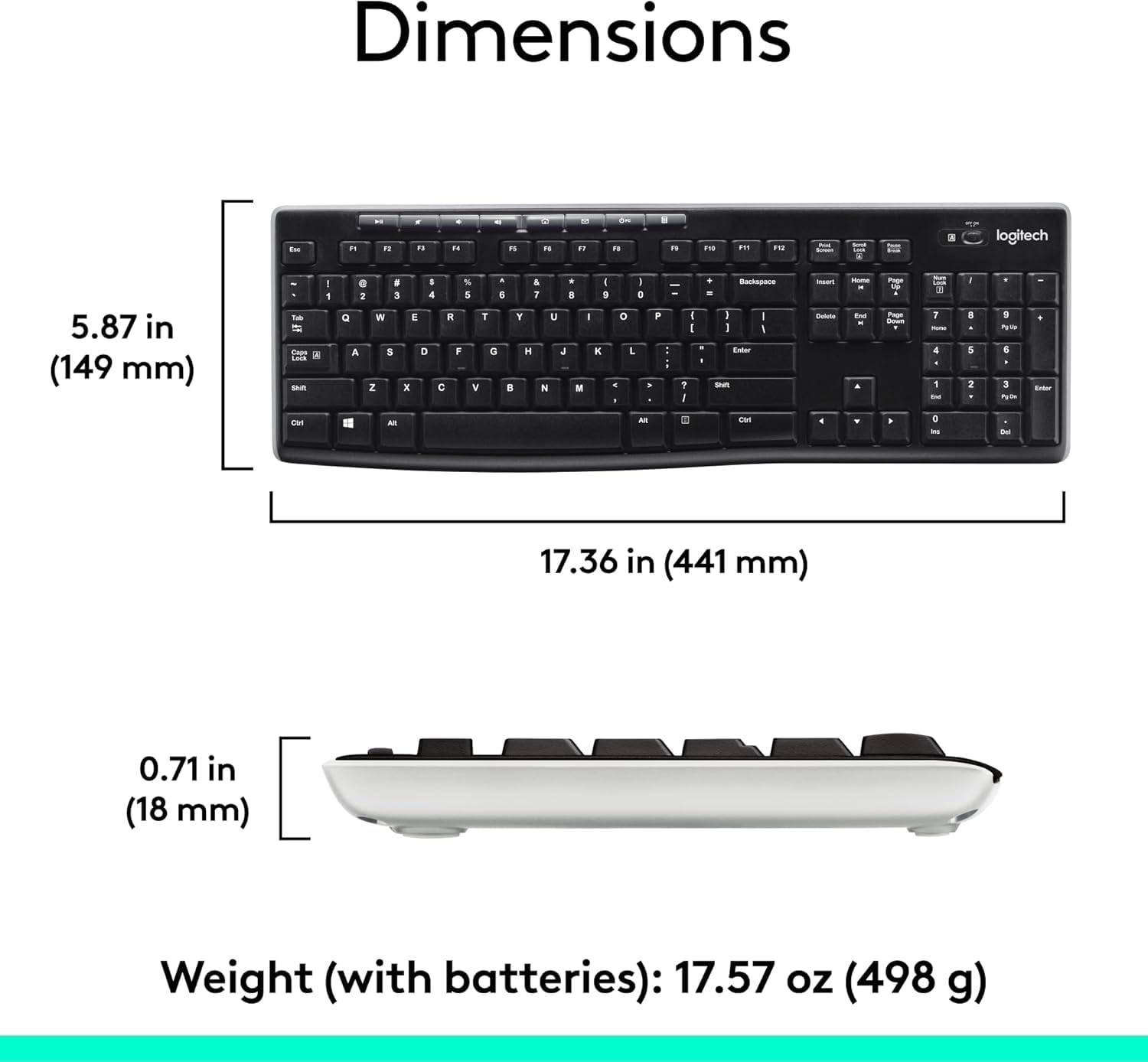 Logitech MK270 Wireless Keyboard and Mouse Combo for Easy Computing