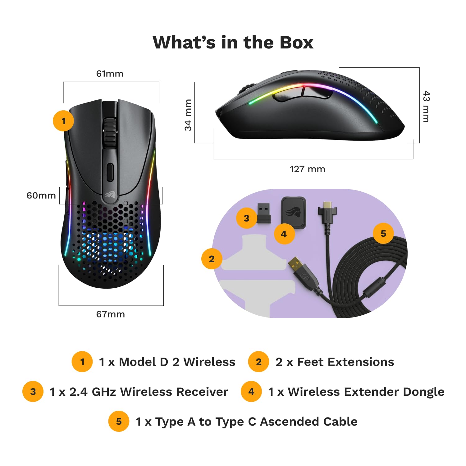 Glorious Model D Wireless Gaming Mouse Superlight Performance