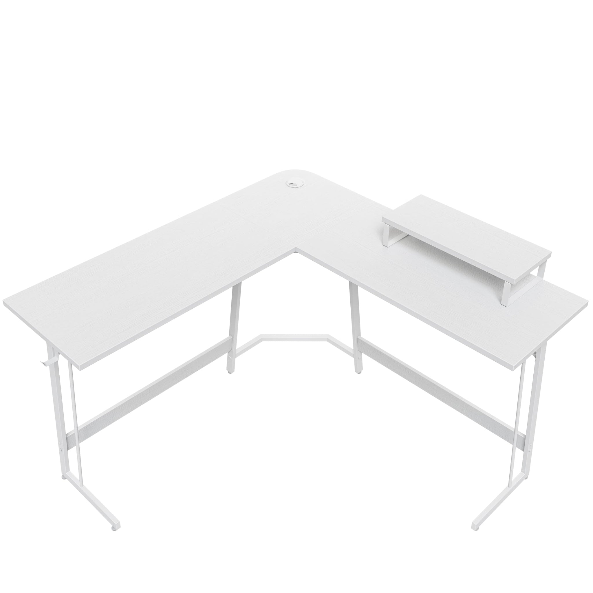 CubiCubi L Shaped Gaming Desk with Carbon Fiber Surface