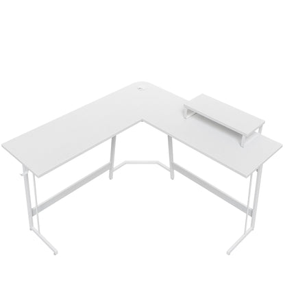 CubiCubi L Shaped Gaming Desk with Carbon Fiber Surface
