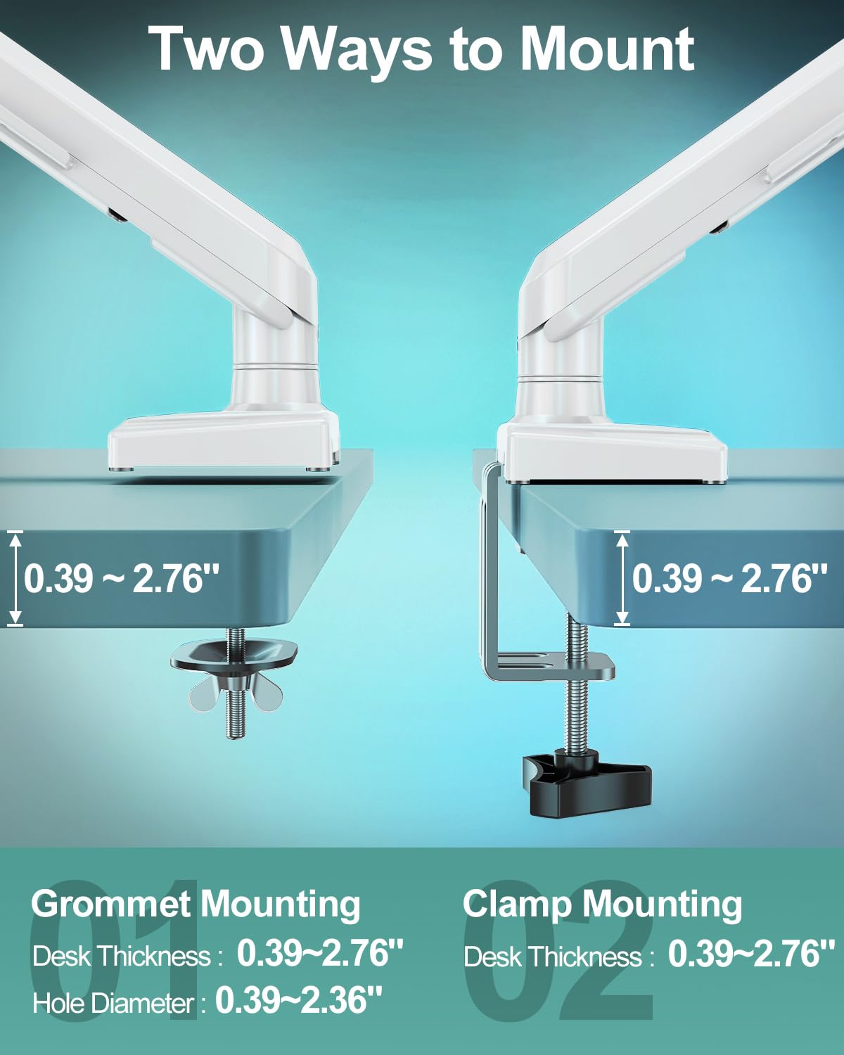 Freelift Pro Monitor Desk Mount 13-32 Inch Gas Spring Arm
