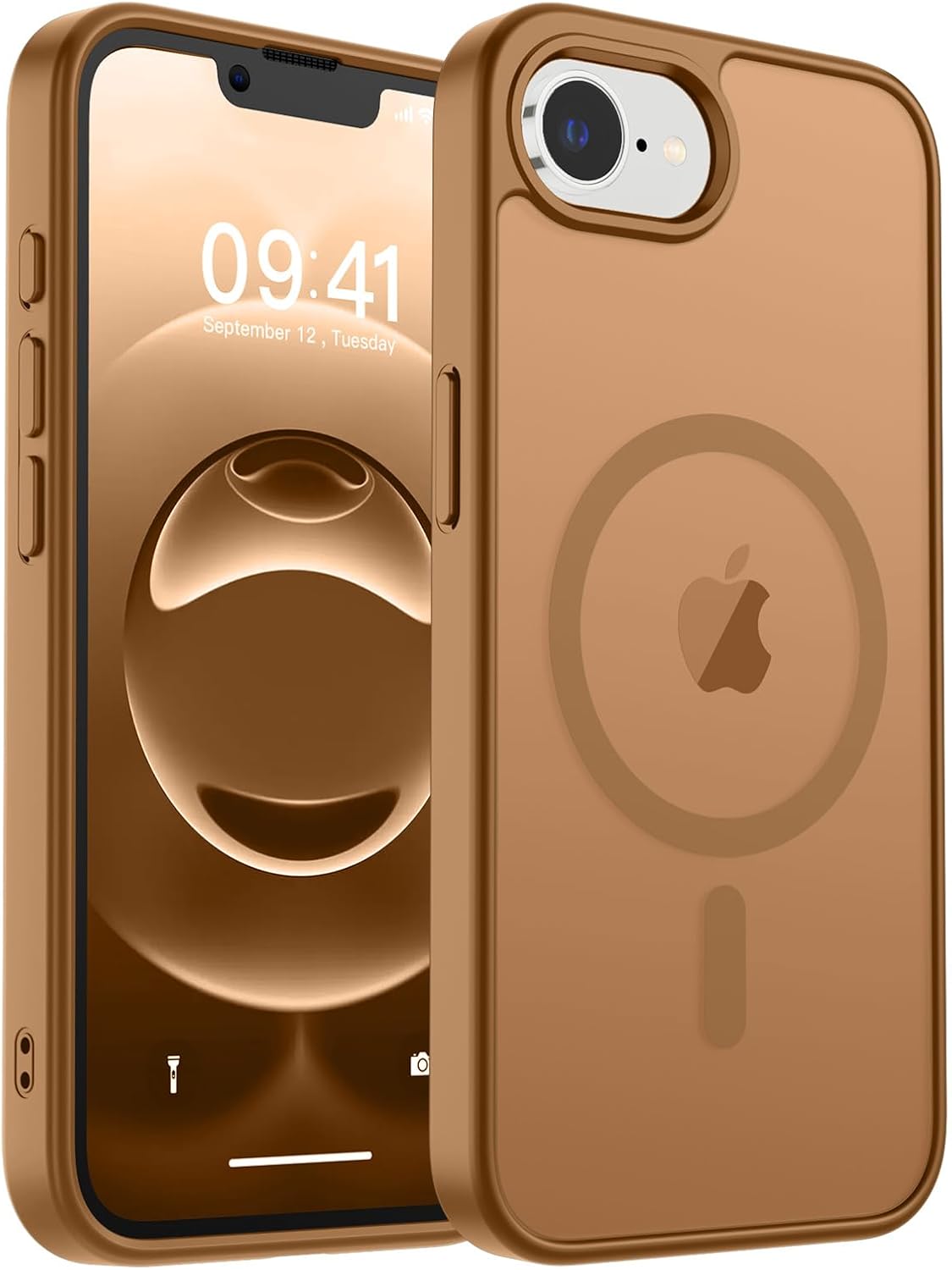 MagSafe Compatible iPhone 14 15 Case Matte Shockproof Anti Scratch Black