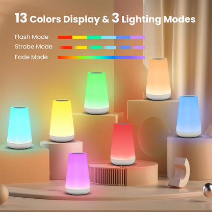 THAUSDAS Dimmable Touch Night Light RGB Colors For Bedroom