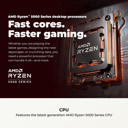 CyberPowerPC Gamer Master Ryzen 5 Gaming PC RX 6400 16GB