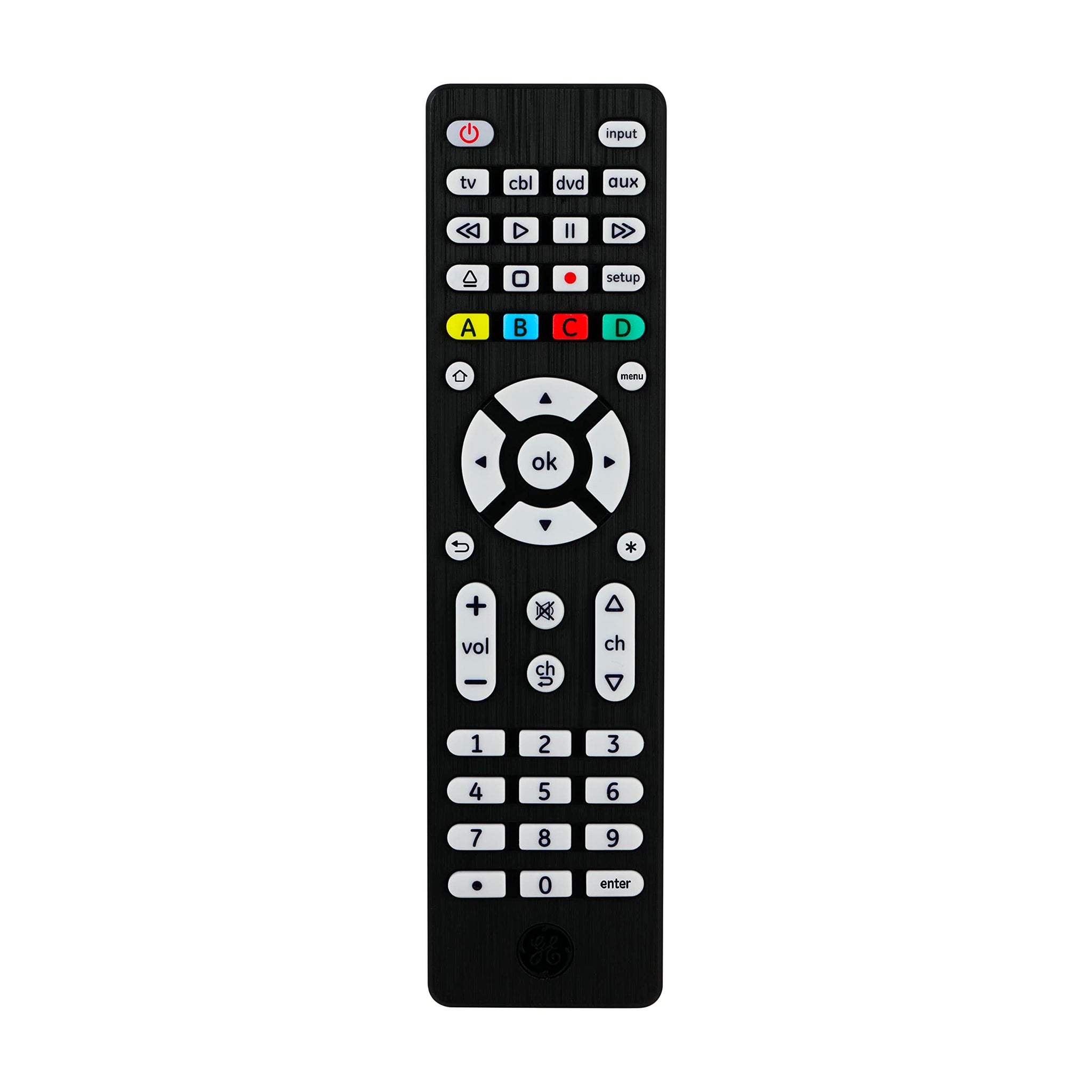 GE Universal Remote Control for 4 Devices Easy Setup