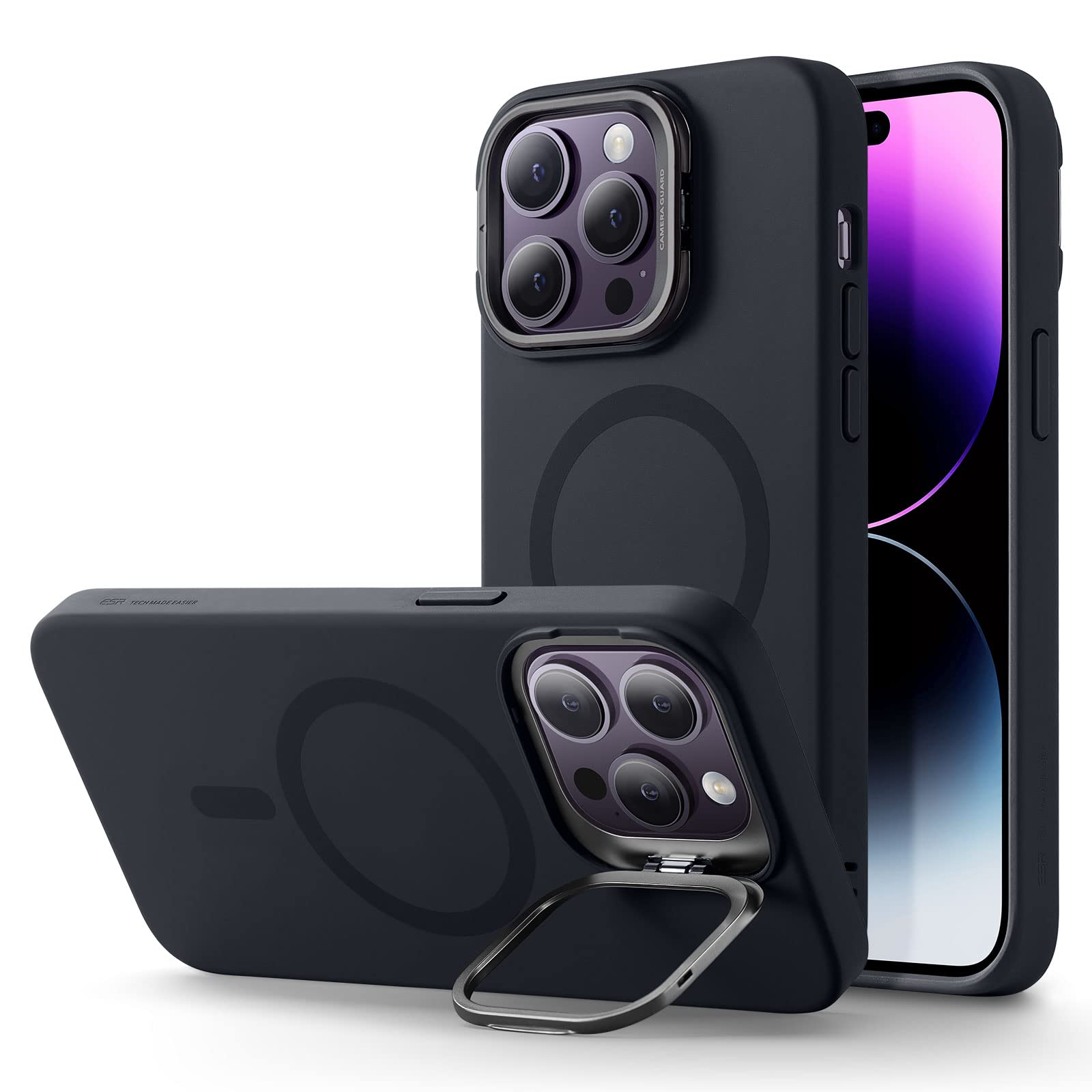 Military-Grade iPhone 16 Pro Max Case with Built-in Stand