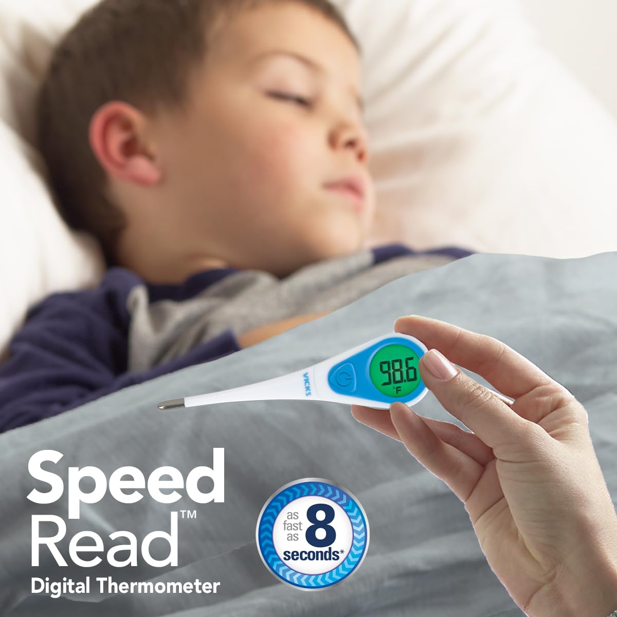 Vicks Speed Read Digital Thermometer With Color Coded Display