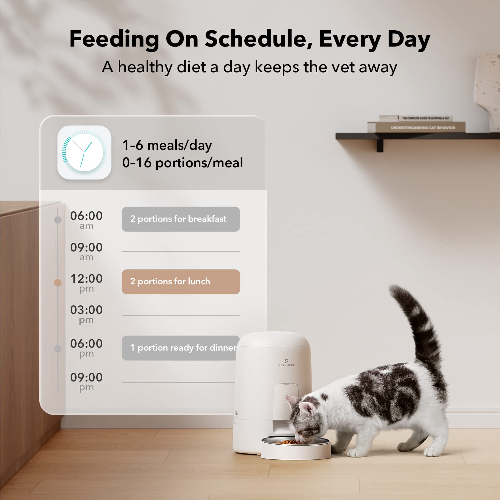 Smart Wi-Fi Cat Feeder with 30 Day Battery Life