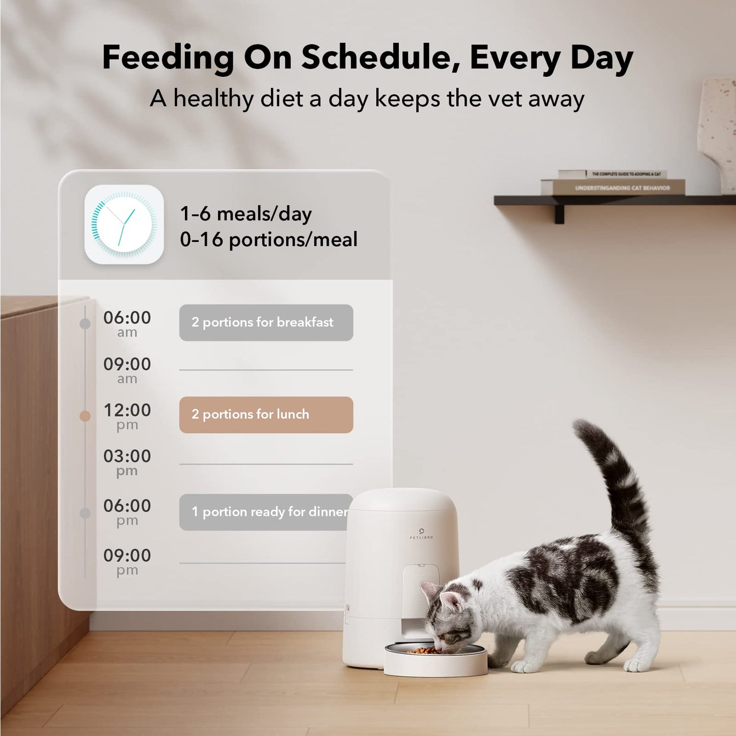 Smart Wi-Fi Cat Feeder with 30 Day Battery Life