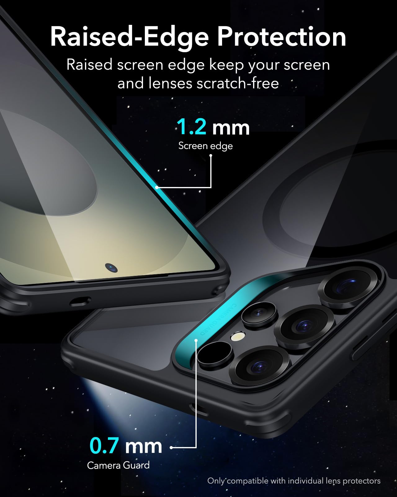 ESR Clear Black Case for Samsung Galaxy S25 Ultra