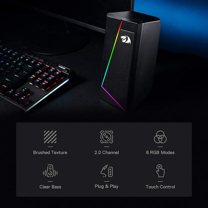 Redragon GS520 RGB Desktop Speakers with Enhanced Sound