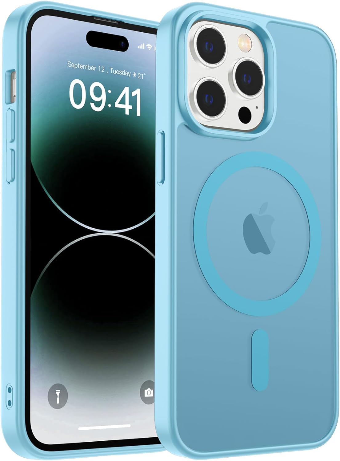 MagSafe Compatible iPhone 14 15 Case Matte Shockproof Anti Scratch Black